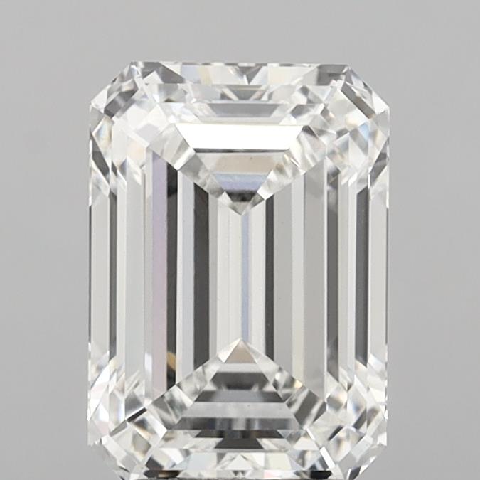 4.11 Carat Emerald Shaped, Ideal Cut, F Color, VS1 Clarity, IGI Certified Lab Grown Diamond