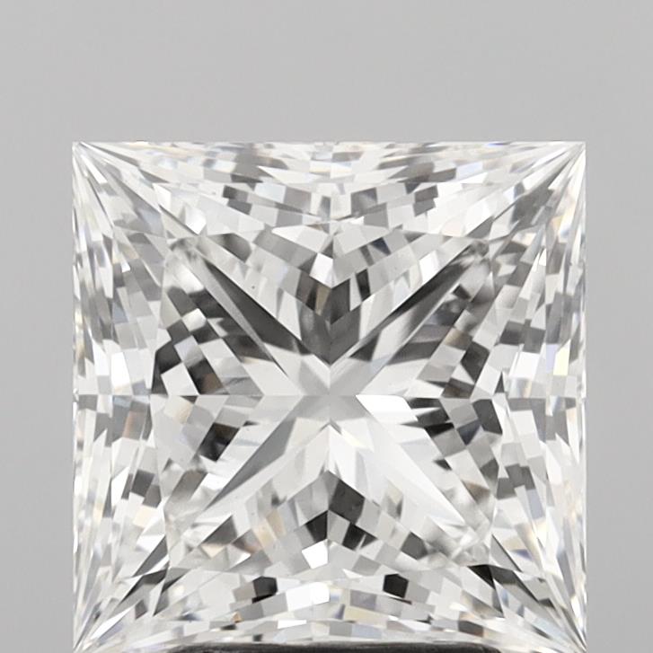 4.10 Carat Princess Shaped, Ideal Cut, E Color, VVS2 Clarity, IGI Certified Lab Grown Diamond