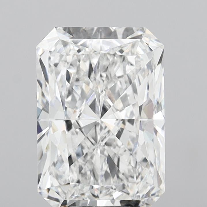 5.04 Carat Radiant Shaped, Ideal Cut, D Color, VVS2 Clarity, IGI Certified Lab Grown Diamond