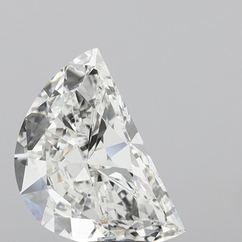 5.06 Carat Half Moon Shaped, Very Good Cut, F Color, VVS2 Clarity, IGI Certified Lab Grown Diamond