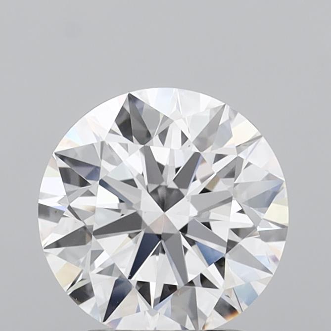 2.05 Carat Round Shaped, Ideal Cut, D Color, VVS2 Clarity, IGI Certified Lab Grown Diamond