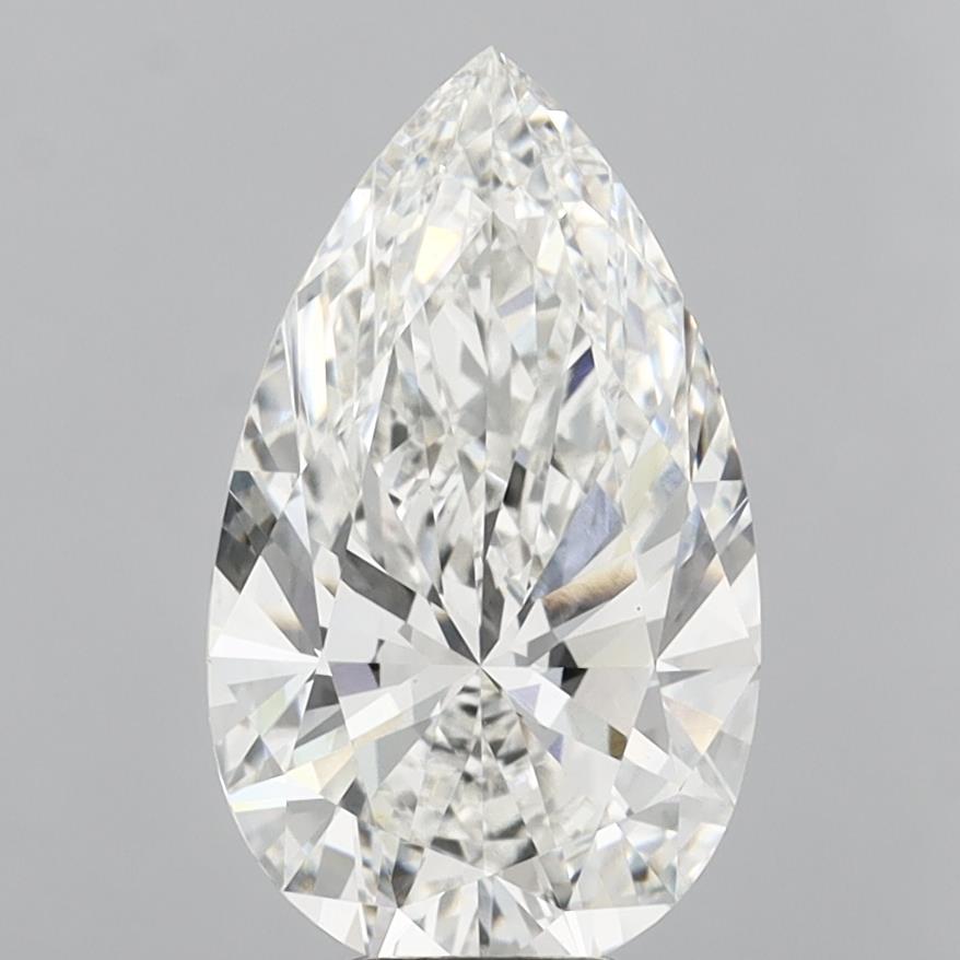 7.08 Carat Pear Shaped, Ideal Cut, F Color, VS1 Clarity, IGI Certified Lab Grown Diamond