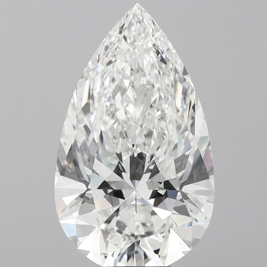 8.04 Carat Pear Shaped, Excellent Cut, E Color, VVS2 Clarity, IGI Certified Lab Grown Diamond