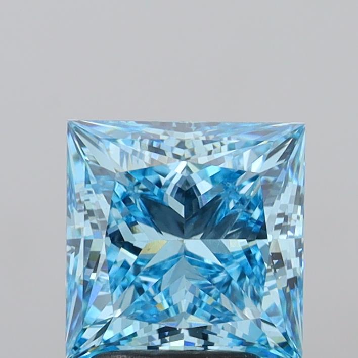 2.69 Carat Princess Shaped, Excellent Cut, VS1 Clarity, IGI Certified Lab Grown Diamond