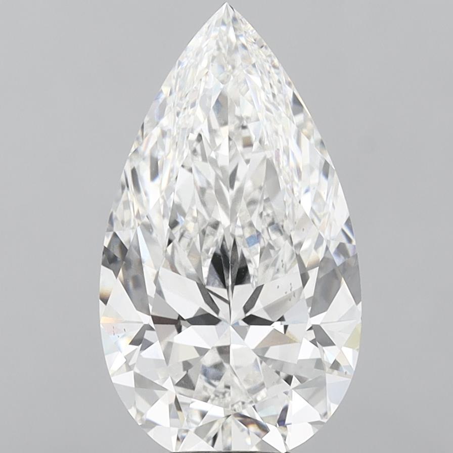 8.09 Carat Pear Shaped, Ideal Cut, F Color, VVS2 Clarity, IGI Certified Lab Grown Diamond