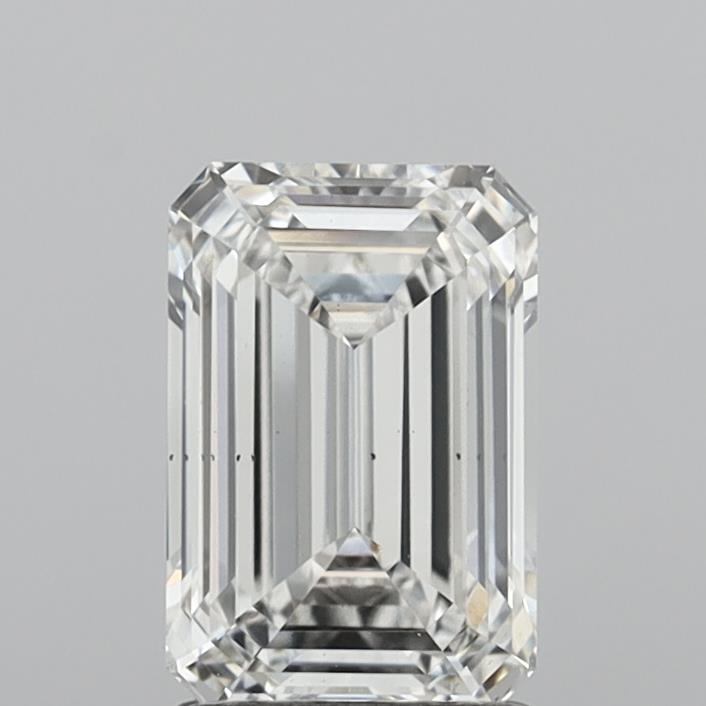 2.09 Carat Emerald Shaped, Ideal Cut, F Color, VS2 Clarity, IGI Certified Lab Grown Diamond