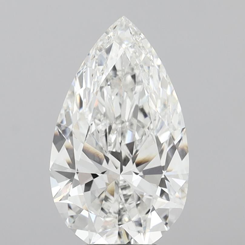 5.06 Carat Pear Shaped, Ideal Cut, F Color, VS1 Clarity, IGI Certified Lab Grown Diamond