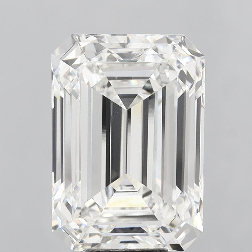 11.82 Carat Emerald Shaped, Ideal Cut, F Color, VVS2 Clarity, IGI Certified Lab Grown Diamond