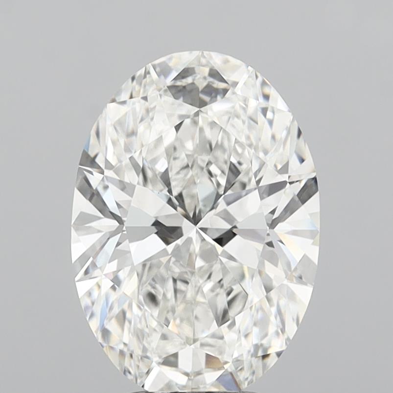 4.10 Carat Oval Shaped, Ideal Cut, F Color, VVS2 Clarity, IGI Certified Lab Grown Diamond