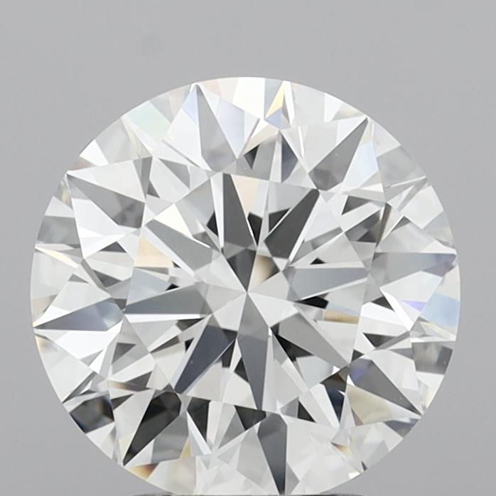 3.08 Carat Round Shaped, Ideal Cut, F Color, VVS2 Clarity, IGI Certified Lab Grown Diamond