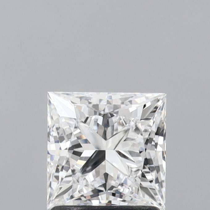 1.36 Carat Princess Shaped, Ideal Cut, D Color, VVS1 Clarity, IGI Certified Lab Grown Diamond