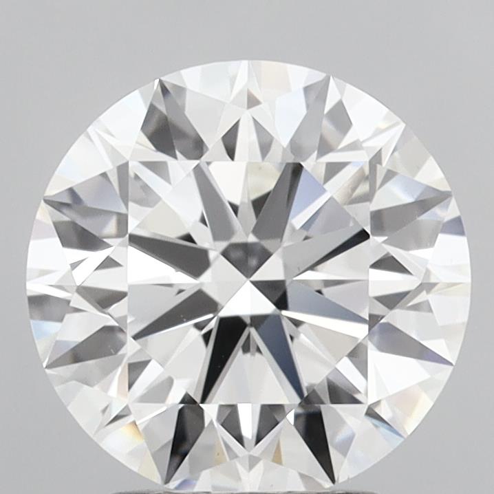 2.70 Carat Round Shaped, Ideal Cut, D Color, VVS2 Clarity, IGI Certified Lab Grown Diamond