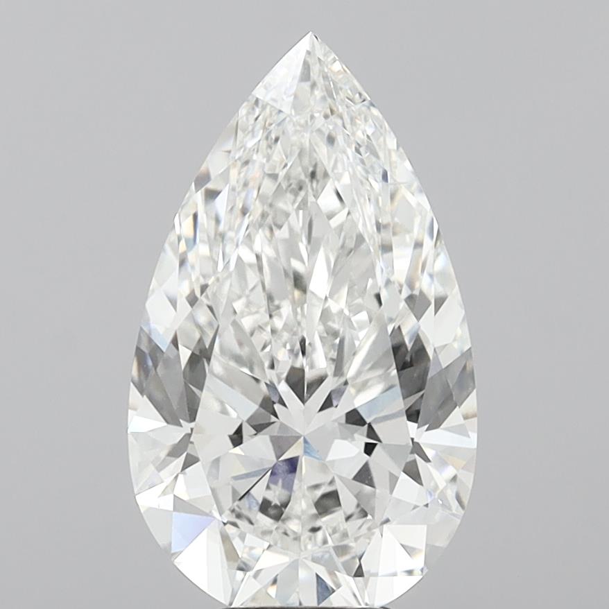 7.03 Carat Pear Shaped, Ideal Cut, F Color, VS2 Clarity, IGI Certified Lab Grown Diamond