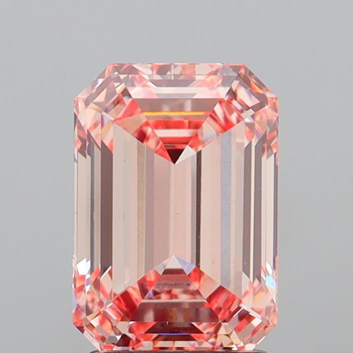 2.64 Carat Emerald Shaped, Ideal Cut, VS1 Clarity, IGI Certified Lab Grown Diamond