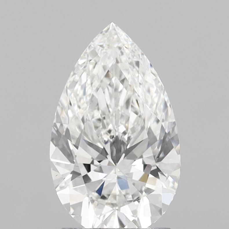 2.09 Carat Pear Shaped, Ideal Cut, G Color, VVS2 Clarity, IGI Certified Lab Grown Diamond