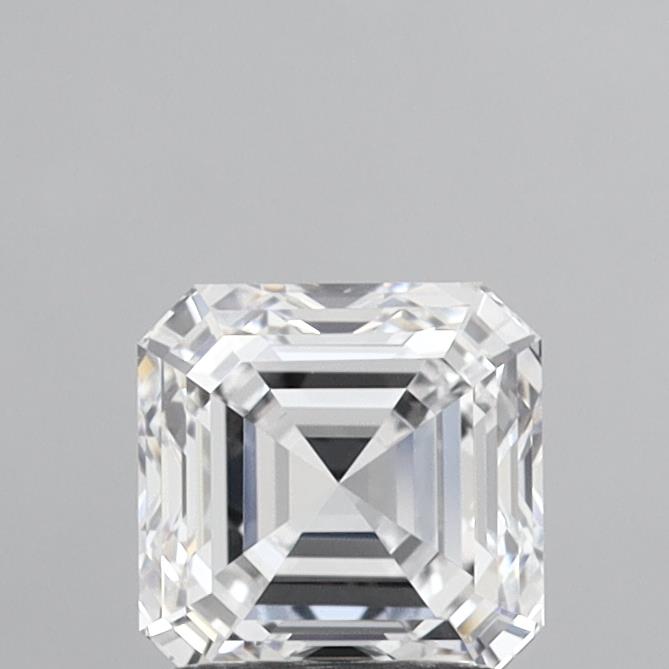 1.52 Carat Asscher Shaped, Ideal Cut, D Color, VVS1 Clarity, IGI Certified Lab Grown Diamond