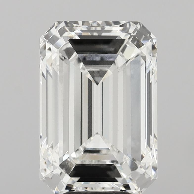 7.55 Carat Emerald Shaped, Ideal Cut, E Color, VVS2 Clarity, IGI Certified Lab Grown Diamond