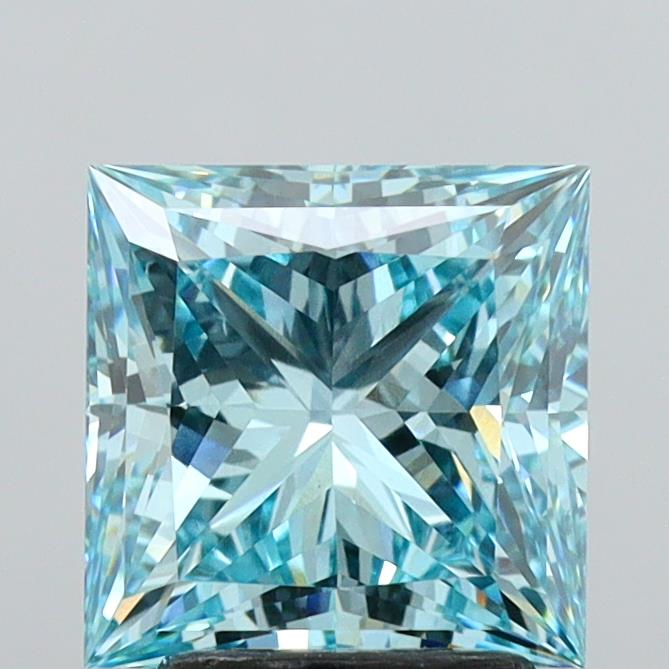 2.74 Carat Princess Shaped, Ideal Cut, VS1 Clarity, IGI Certified Lab Grown Diamond