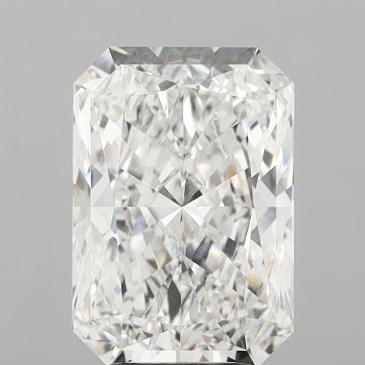 6.04 Carat Radiant Shaped, Ideal Cut, F Color, VVS2 Clarity, IGI Certified Lab Grown Diamond