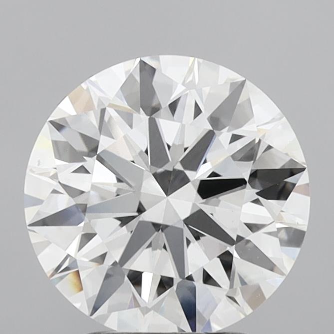 3.06 Carat Round Shaped, Ideal Cut, E Color, VVS2 Clarity, IGI Certified Lab Grown Diamond