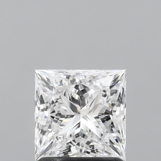 1.37 Carat Princess Shaped, Ideal Cut, D Color, VVS2 Clarity, IGI Certified Lab Grown Diamond