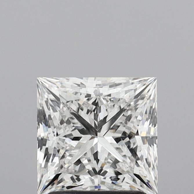 1.75 Carat Princess Shaped, Ideal Cut, F Color, VVS2 Clarity, IGI Certified Lab Grown Diamond