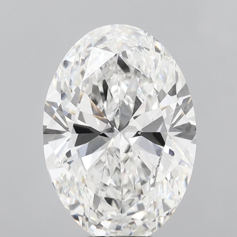 6.08 Carat Oval Shaped, Ideal Cut, E Color, VVS2 Clarity, IGI Certified Lab Grown Diamond