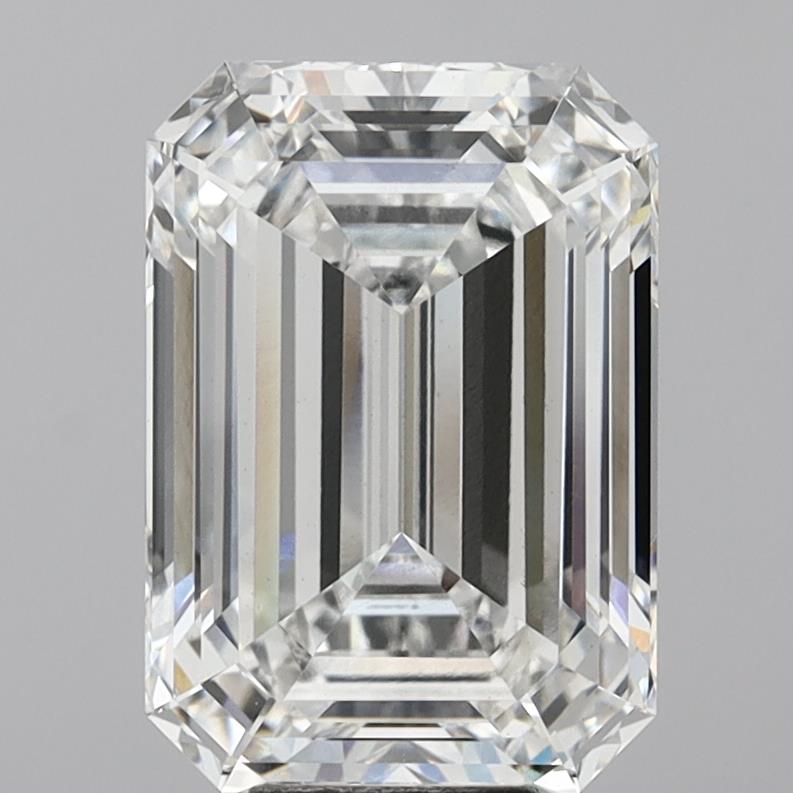 10.07 Carat Emerald Shaped, Ideal Cut, F Color, VS1 Clarity, IGI Certified Lab Grown Diamond