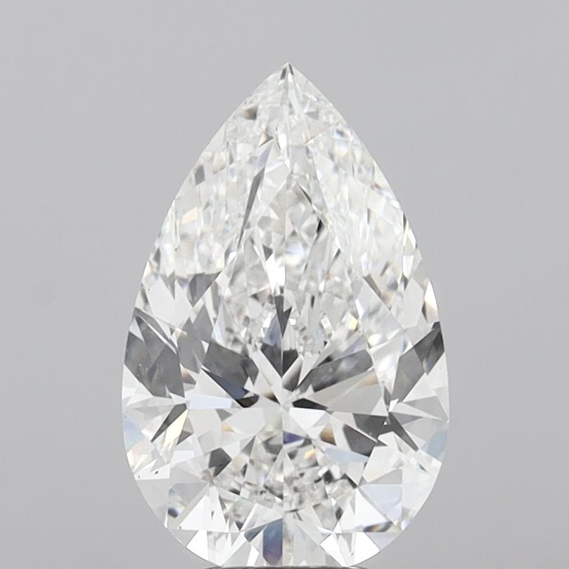 5.03 Carat Pear Shaped, Ideal Cut, E Color, VVS1 Clarity, IGI Certified Lab Grown Diamond