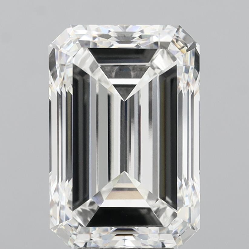 8.48 Carat Emerald Shaped, Ideal Cut, E Color, VVS2 Clarity, IGI Certified Lab Grown Diamond