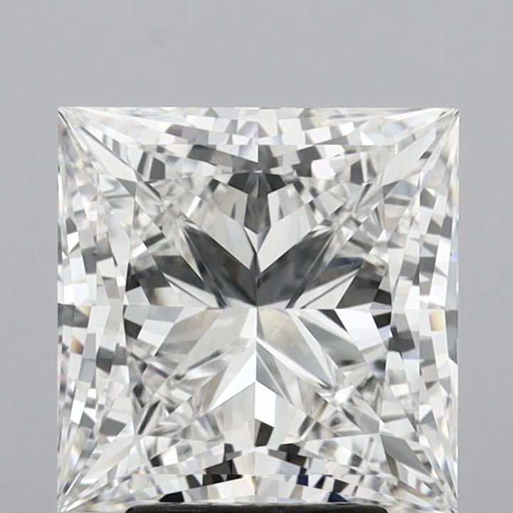 4.54 Carat Princess Shaped, Ideal Cut, F Color, VVS2 Clarity, IGI Certified Lab Grown Diamond
