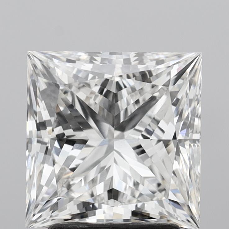 3.01 Carat Princess Shaped, Ideal Cut, F Color, VVS2 Clarity, IGI Certified Lab Grown Diamond