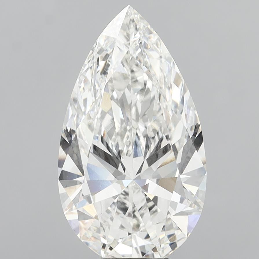 7.05 Carat Pear Shaped, Ideal Cut, F Color, VS1 Clarity, IGI Certified Lab Grown Diamond