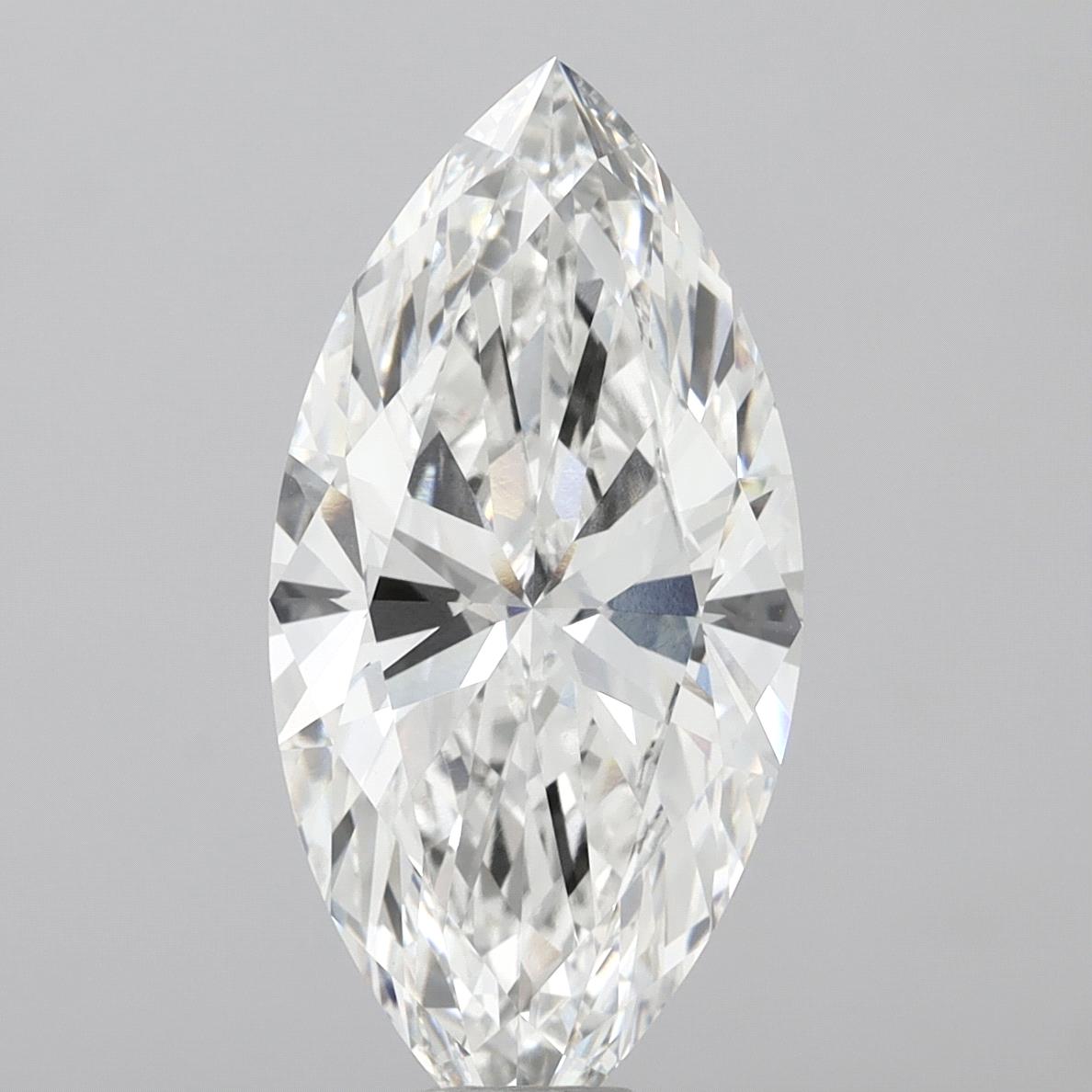 12.03 Carat Marquise Shaped, Ideal Cut, F Color, VVS2 Clarity, IGI Certified Lab Grown Diamond