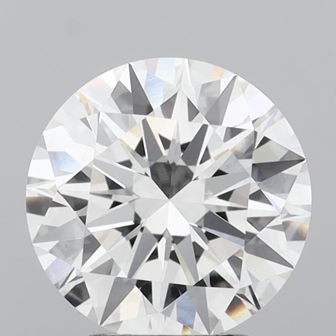 2.85 Carat Round Shaped, Excellent Cut, E Color, VS1 Clarity, IGI Certified Lab Grown Diamond
