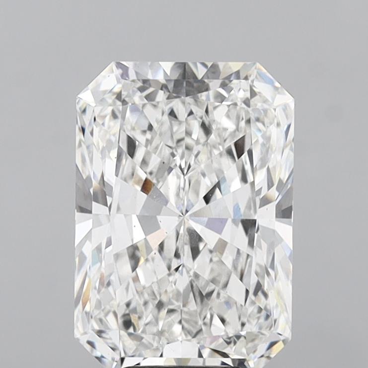 6.03 Carat Radiant Shaped, Excellent Cut, E Color, VS2 Clarity, IGI Certified Lab Grown Diamond