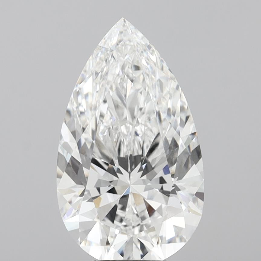 6.54 Carat Pear Shaped, Ideal Cut, E Color, VVS2 Clarity, IGI Certified Lab Grown Diamond
