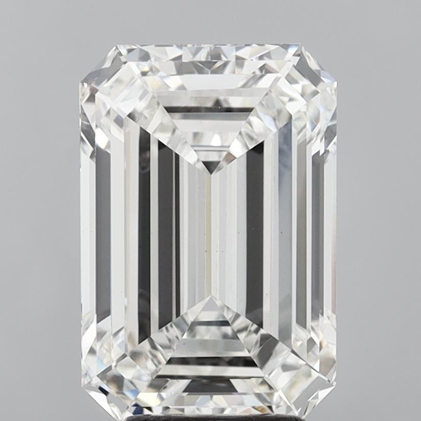 5.04 Carat Emerald Shaped, Ideal Cut, F Color, VS1 Clarity, IGI Certified Lab Grown Diamond