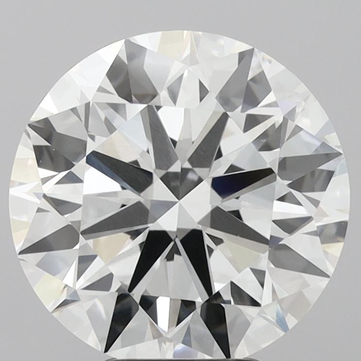5.63 Carat Round Shaped, Excellent Cut, E Color, VVS2 Clarity, IGI Certified Lab Grown Diamond