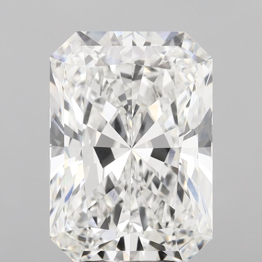 6.06 Carat Radiant Shaped, Ideal Cut, F Color, VVS2 Clarity, IGI Certified Lab Grown Diamond