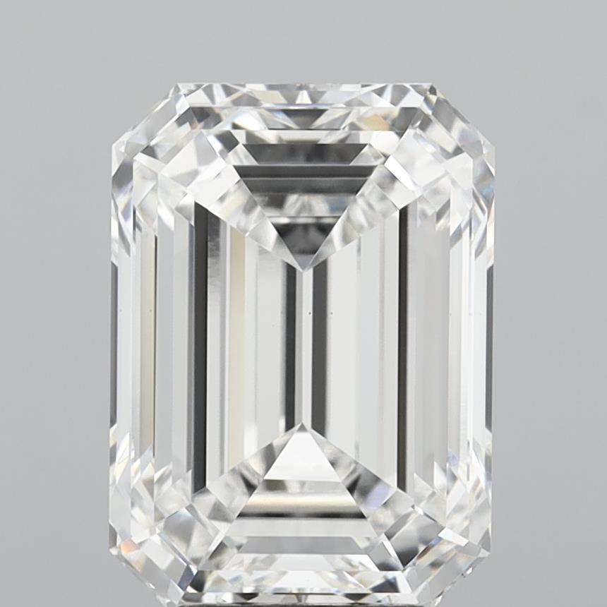 6.08 Carat Emerald Shaped, Ideal Cut, E Color, VS1 Clarity, IGI Certified Lab Grown Diamond