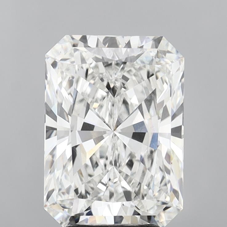 5.09 Carat Radiant Shaped, Ideal Cut, E Color, VVS2 Clarity, IGI Certified Lab Grown Diamond