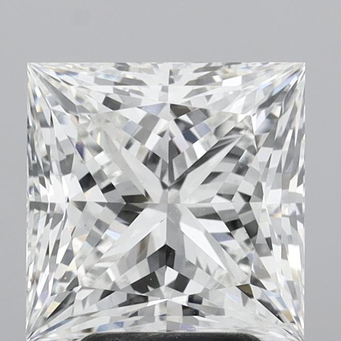 4.02 Carat Princess Shaped, Ideal Cut, F Color, SI1 Clarity, IGI Certified Lab Grown Diamond
