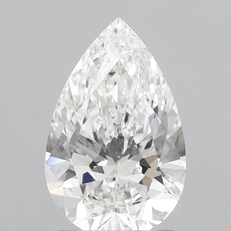 2.10 Carat Pear Shaped, Ideal Cut, E Color, VVS1 Clarity, IGI Certified Lab Grown Diamond
