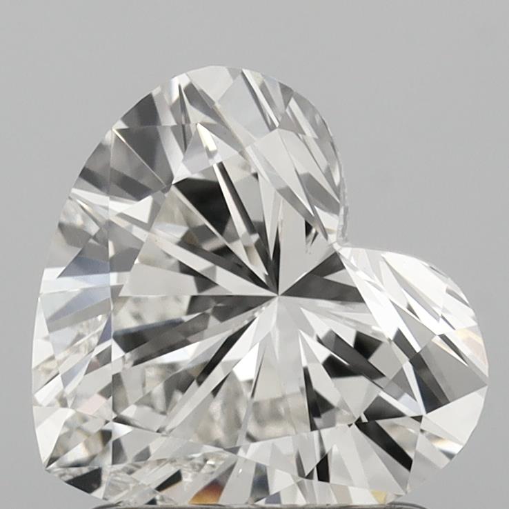 1.58 Carat Heart Shaped, Ideal Cut, G Color, VVS2 Clarity, IGI Certified Lab Grown Diamond