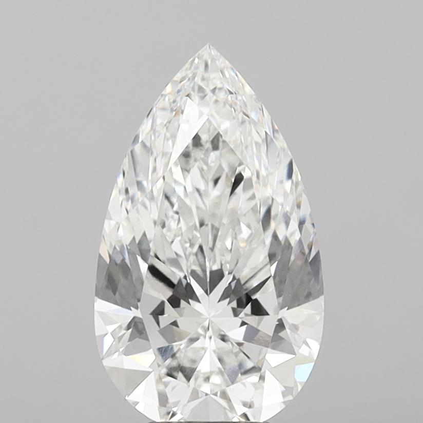 5.06 Carat Pear Shaped, Ideal Cut, F Color, VVS1 Clarity, IGI Certified Lab Grown Diamond