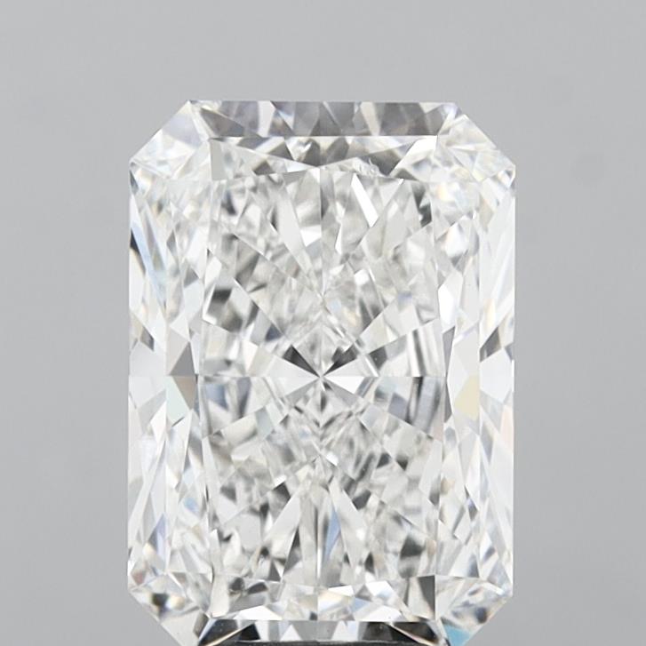 6.03 Carat Radiant Shaped, Ideal Cut, F Color, VVS2 Clarity, IGI Certified Lab Grown Diamond