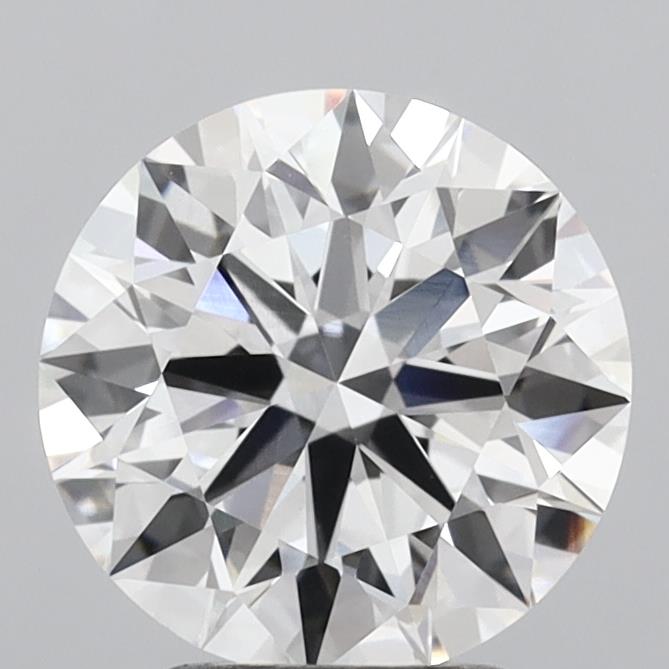 3.06 Carat Round Shaped, Ideal Cut, E Color, VVS2 Clarity, IGI Certified Lab Grown Diamond