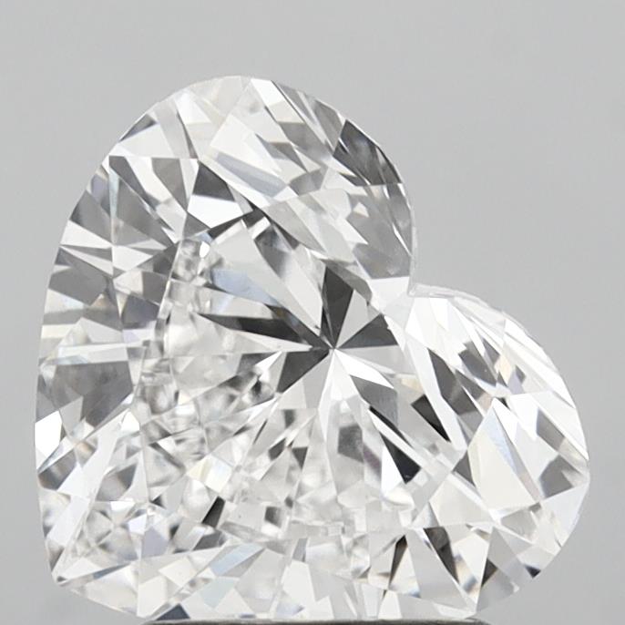 2.50 Carat Heart Shaped, Ideal Cut, D Color, VVS2 Clarity, IGI Certified Lab Grown Diamond
