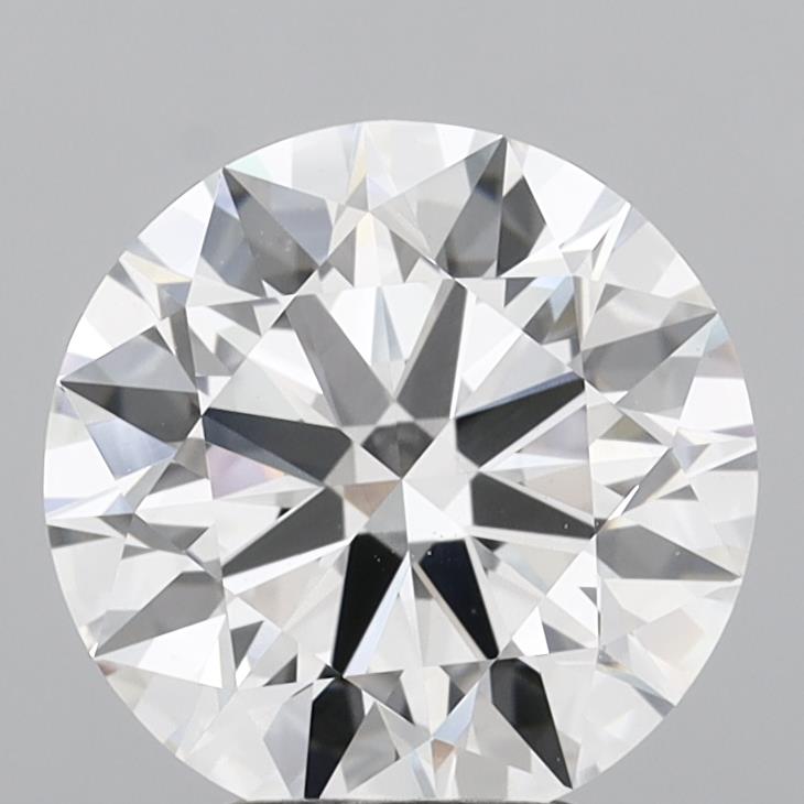 4.12 Carat Round Shaped, Ideal Cut, E Color, VVS2 Clarity, IGI Certified Lab Grown Diamond